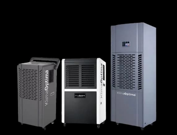 Commercial dehumidifiers in three cabinet sizes