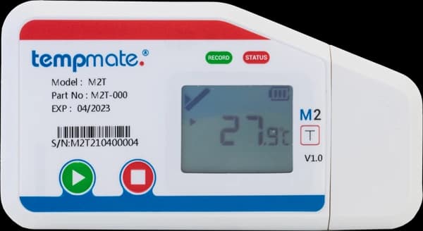 Tempmate M2 temperature data logger with an LCD display